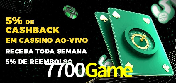 Promoções do cassino ao Vivo 7700Game